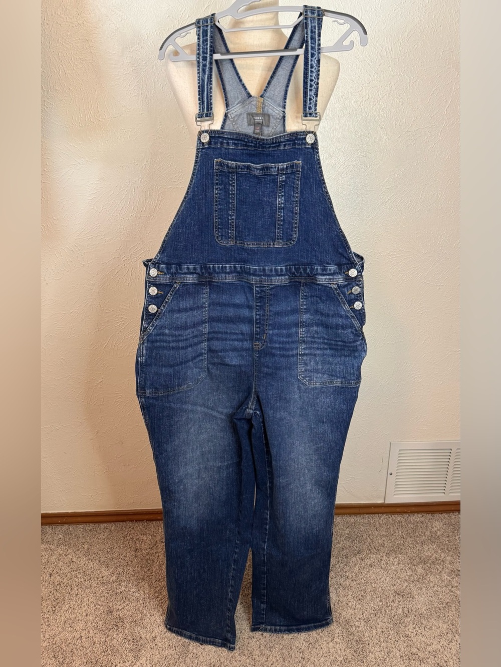 Torrid Blue Denim Overalls 14R